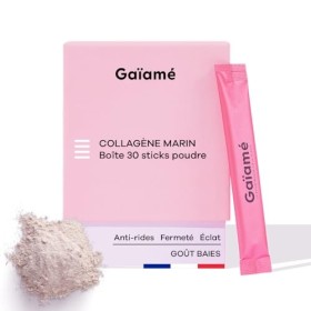 Gaïamé, sticks poudre collagène marin, zinc, vitamine c, réduit les rides, complément alimentaire peau, cheveux, ongles