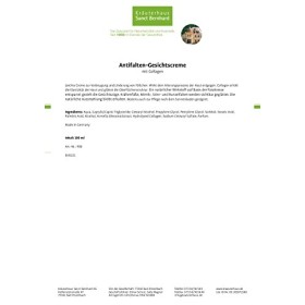 Sanct Bernhard Crème visage anti-rides au collagène 100 ml