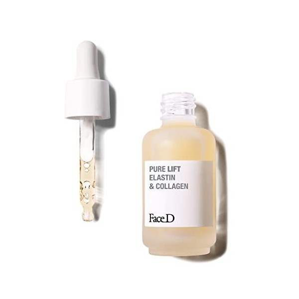 Face D | Pure Lift, Sérum Actif Pur avec élastine et Collagène, 30 ml Transparent