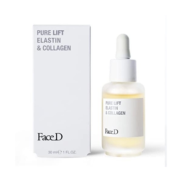 Face D | Pure Lift, Sérum Actif Pur avec élastine et Collagène, 30 ml Transparent