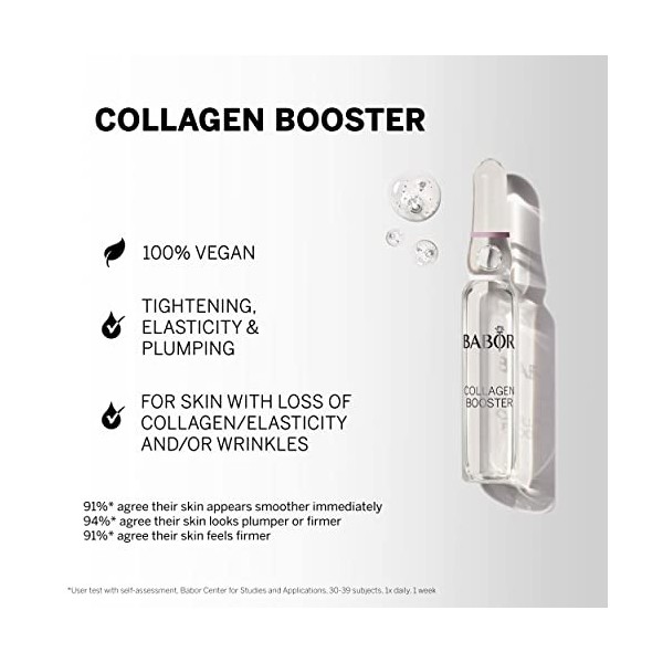 Babor Booster de Collagène Ampoules de Sérum Anti-Vieillissement pour Le Visage, avec Tri-Peptide pour Davantage D’Élasticité