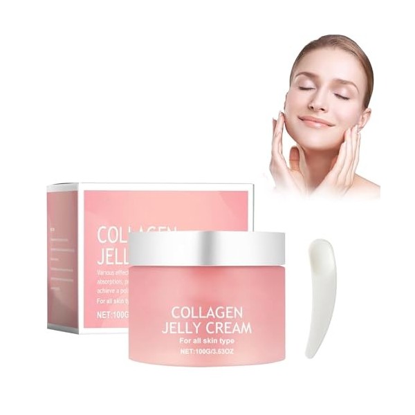 Crème De Gelée De Collagène, Collagen Jelly Cream, Stimule Lhydratation De La Barrière Cutanée Et Donne Un Aspect Éclatant E