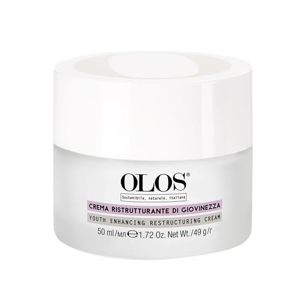 Olos Youth-Enhancing Restructuring Cream, 1.7 oz - Anti-Aging Face Moisturizer - Face Lotion with Aloe and Shea Butter - Coll