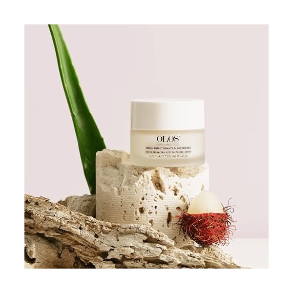 Olos Youth-Enhancing Restructuring Cream, 1.7 oz - Anti-Aging Face Moisturizer - Face Lotion with Aloe and Shea Butter - Coll