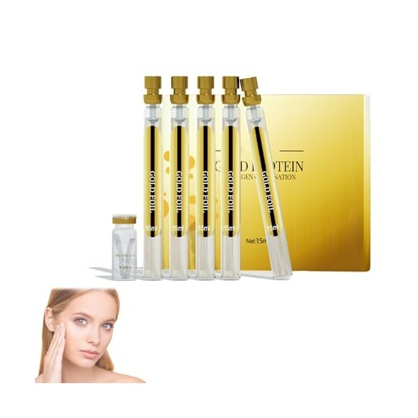 Cotensta Protein Fadenlifting Set, Combinaison de Filament Protéique Soluble et de Nano-essence dor, Filament de Collagène R