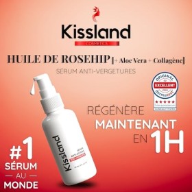 KISSLAND: Traitement Huile Vergeture Grossesse à Lhuile de Rose Musquée, à Laloe Vera Et au Collagène 60ml - Bi Oil Vergetu