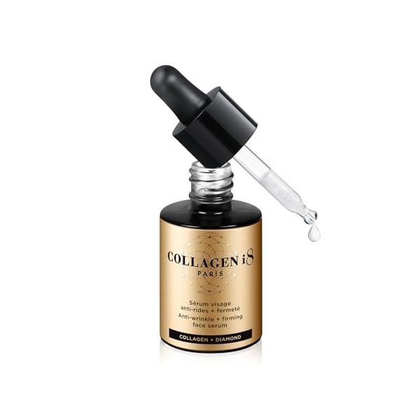 COLLAGEN i8 - Sérum visage anti-rides + fermeté - Collagène + Diamant - 30mL