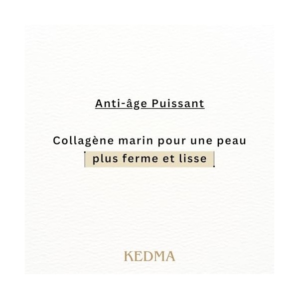 Kedma - Sérum Booster au Collagène Marin et Minéraux de la Mer Morte - Anti-Âge et Hydratant - Pour Tous Types de Peau - 50g