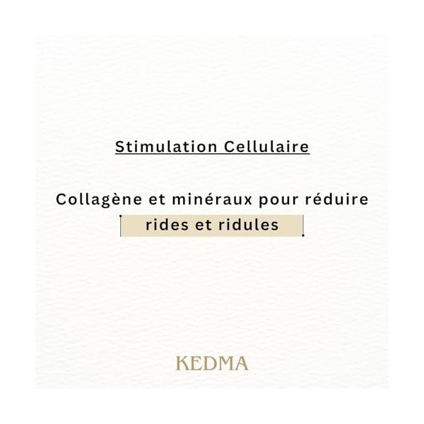 Kedma - Crème Visage au Collagène et Minéraux de la Mer Morte - Anti-Âge et Nourrissante - Pour Tous Types de Peau - 50g