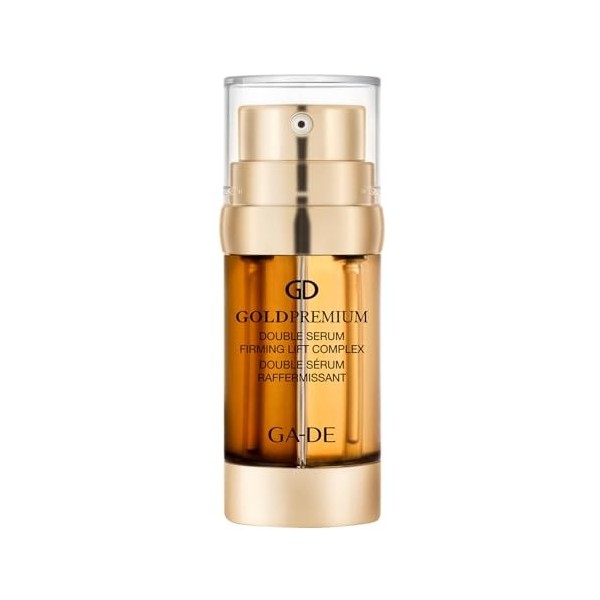 GA-DE Gold Premium Double Serum Firming Lift Complex - Hyaluronic Acid Enriched Face Serum - Promotes Skin Elasticity and Nat