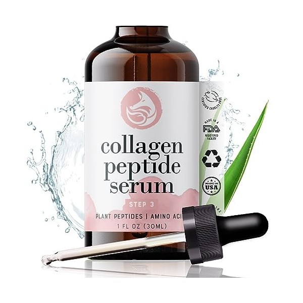 Peptide Complex Serum - BEST Anti Aging Serum - Anti Wrinkle Skin Care - Advanced Delivery - Facial Skin Care - Natural & Org