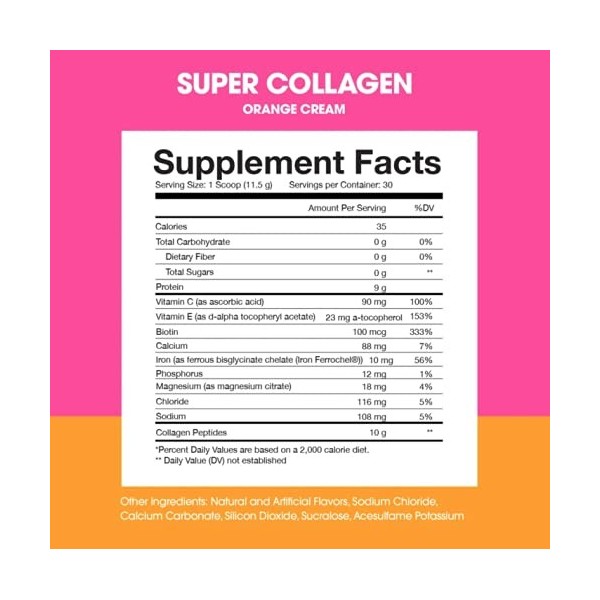 Obvi. Super Collagen, Orange Cream, 30 Servings