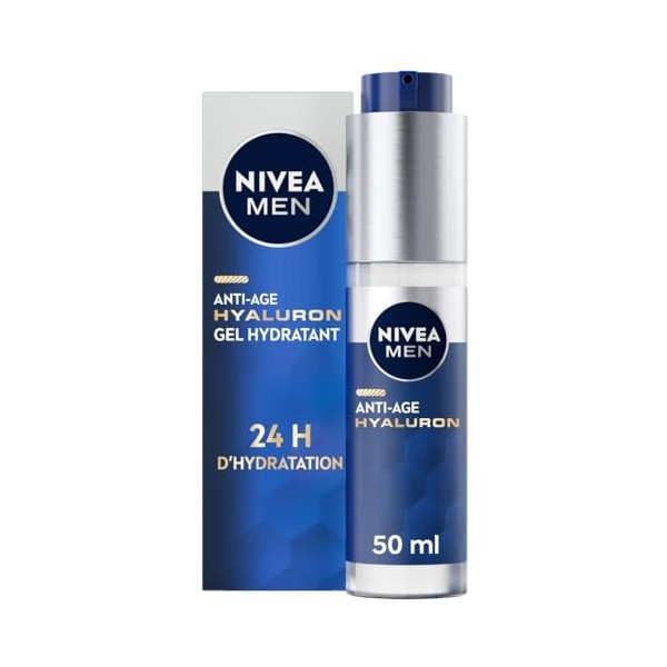 NIVEA MEN Active Age Soin de Jour Anti-Âge Complet 1 x 50 ml , Soin visage enrichi en créatine et caféine, Soin homme 6-en-1