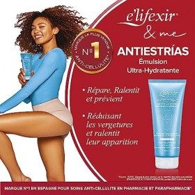 ELIFEXIR Crème Anti-Vergetures | Répare, Ralentit et Prévient les Vergetures | Peau plus Élastique | Atténue la Couleur Rosé