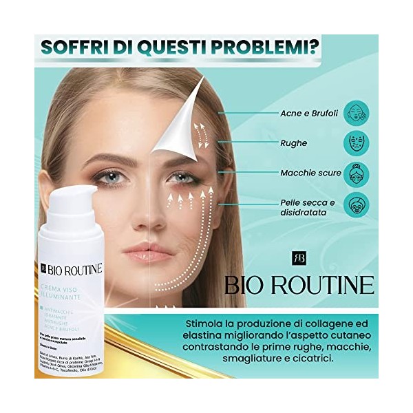 Bio Routine Crème Visage à la Bave dEscargot PURE 100% - Effet : Éclaircissant, Uniformisant, Nourrissant Hydratant Cicatris