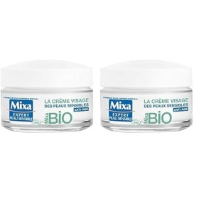 Mixa BIO - La Crème Visage Des Peaux Sensibles Anti-Âge - 50 ml Lot de 2 