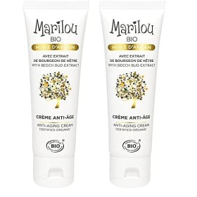 Marilou Bio - Crème Visage Anti-âge - Crème Hydratante 100% Naturel à lHuile dArgan Bio et au Beurre de Karité de la Gamme 