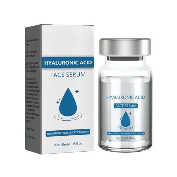 Essence Dacide Hyaluronique,Acide Hyaluronique Serum, Sérum Hydratant à lAcide Hyaluronique,Soin Enrichi en Acide Hyaluroni