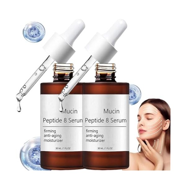 Sérum Mucin Peptide 8, Alltimate Sérum Mucin Peptide 8, Crème Mucin Peptide 8, Raffermissant, Anti-âge, Hydratant, Pour Tous 