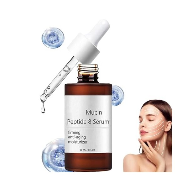 Sérum Mucin Peptide 8, Alltimate Sérum Mucin Peptide 8, Crème Mucin Peptide 8, Raffermissant, Anti-âge, Hydratant, Pour Tous 