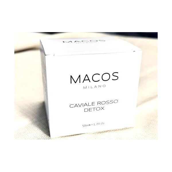 MACOS MILANO Crème visage CAVIALE ROUGE Detox 50 ml - Anti-rides et hydratant, effet lifting naturel, fabriqué en Italie