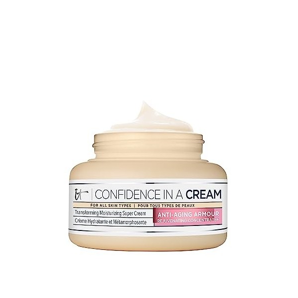 IT Cosmetics, Confidence In A Cream Supercharged, Crème Hydratante, Anti-Âge & Métamorphosante, Enrichie en Niacinamide, Pour