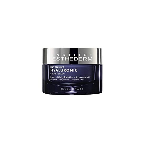 Institut Esthederm - Intensive Hyaluronic - Crème Anti Rides et Ridules - Lutte contre la Déshydratation, les Tiraillements -