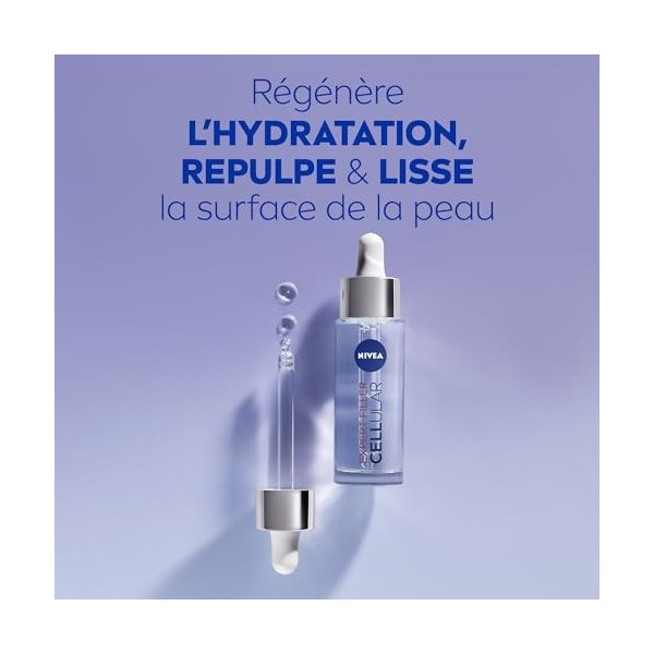 NIVEA CELLULAR Expert Filler Sérum repulpant acide hyaluronique 1 x 30 ml , Sérum visage anti rides et anti-âge, Soin hydrat