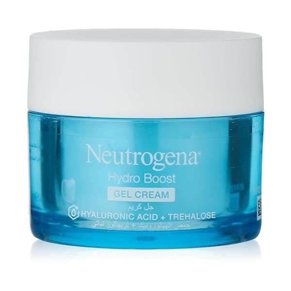 Neutrogena Hydro Boost Gel-Crème Hydratant Visage Ã€ LAcide Hyaluronique, Pour Peaux Sèches, 1 Pot De 50ml