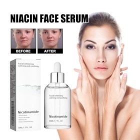 2PCS Essence pour le Visage à la Niacine, Hydratant pour le Visage à Lessence éclaircissante Naturelle, Sérum pour le Visage