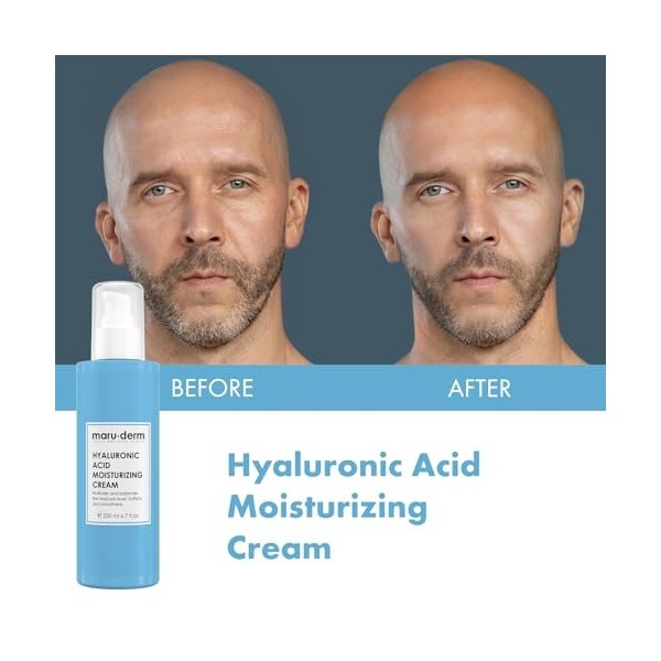 Maruderm Crème Hydratante Visage avec Acide Hyaluronique et Niacinamide | Crème de Jour Visage | Soins Visage pour Tous Types