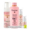 Rosense Kit de soin pour peaux normales/mixtes : mousse nettoyante 150 ml avec panthénol, eau de rose/tonique pour le visage 