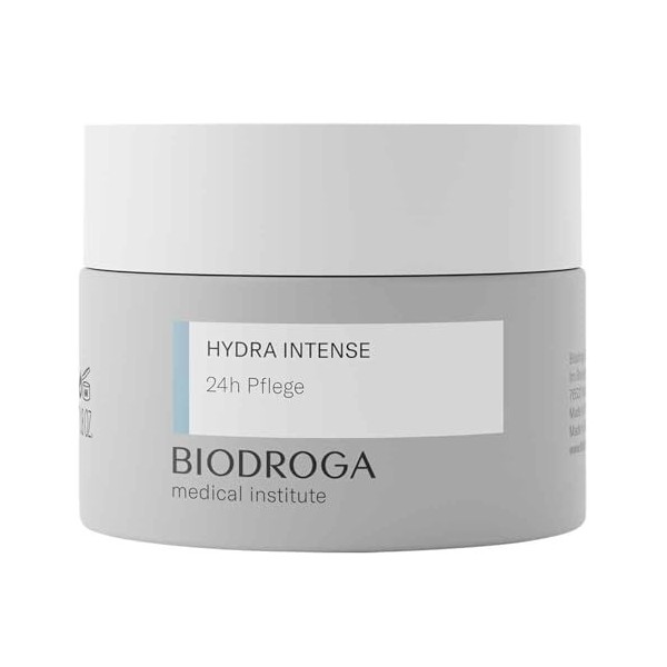 Biodroga Hydra Intense Soin 24h 50 ml - Crème de soin du visage à lacide hyaluronique hydratant pour le visage