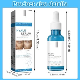 MILIAFLICK Sérum facial B5 - Sérum pour le visage - Collagène pur - Sérum à lacide hyaluronique - Sérum raffermissant pour l