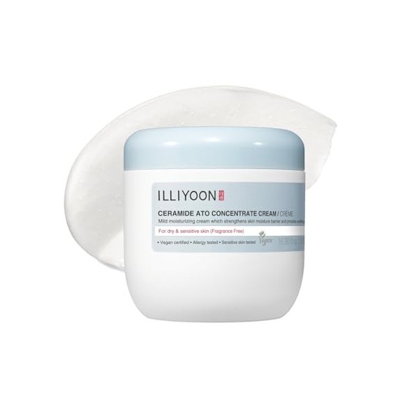 ILLIYOON Ceramide Ato Concentré Crème 200ml Hydratante pour les peaux sèches & sensibles, 100 hrs dhydratation, restaure la 