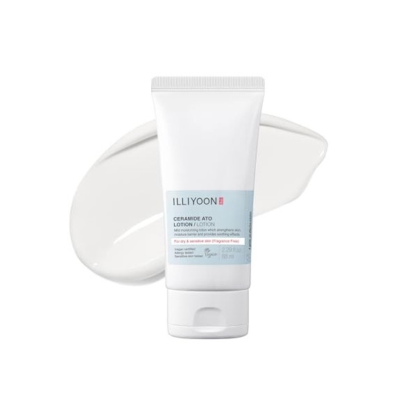 ILLIYOON Ceramide Ato Lotion 68ml, Renforcer restaurer la barrière cutanée avec Soy Ceramide pour les peaux sèches et sensibl