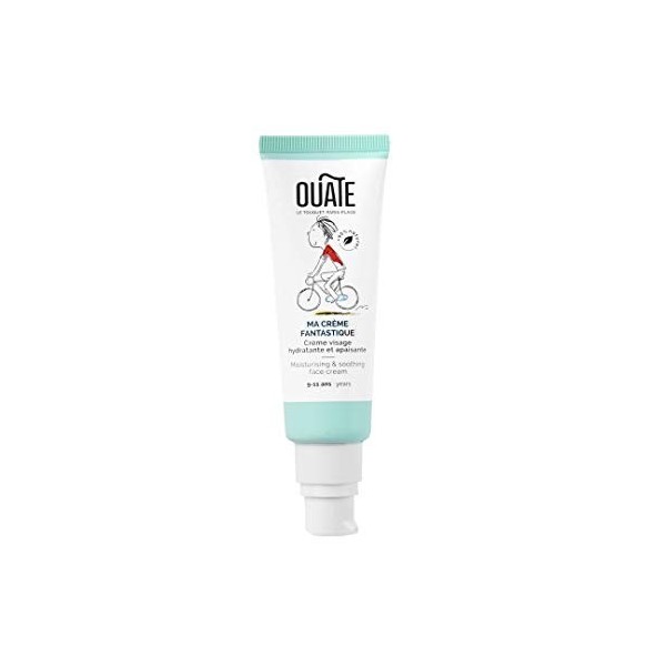 OUATE - Ma Crème Fantastique - Crème Visage Hydratante et Apaisante - Garçon 9-11 Ans - Gingembre/Bergamote - 98% dIngrédien