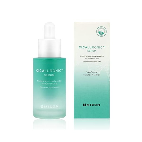 [MIZON] CICALURONIC SERUM 30 ml Korean Skincare - Soin Vegan - Sérum ultra Hydratant & Apaisant - Acide hyaluronique & Cent