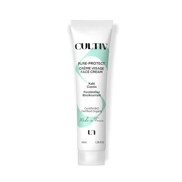 CULTIV - Crème matifiante 40ml - Peaux mixtes à grasses - Réduit les brillances - Matifie, Hydrate, Resserre les pores - Non 