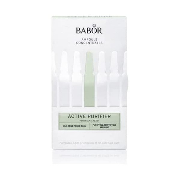 Babor Purifiant Actif Ampoules de Sérum pour Le Visage, avec de L’Huile D’Arbre À Thé pour Réduire Les Irrégularités, Formule