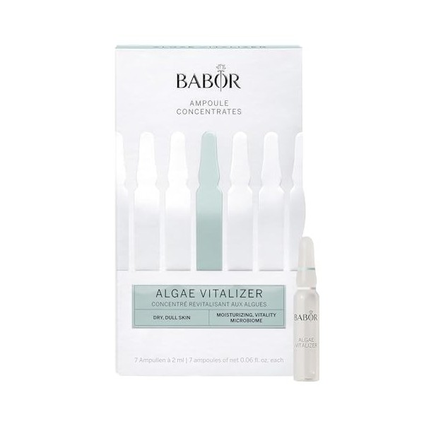 Babor Vitalisant Aux Algues Ampoules de Sérum pour Le Visage, avec Extrait D’Algues Vertes pour Un Teint Vivifié, Formule Vég