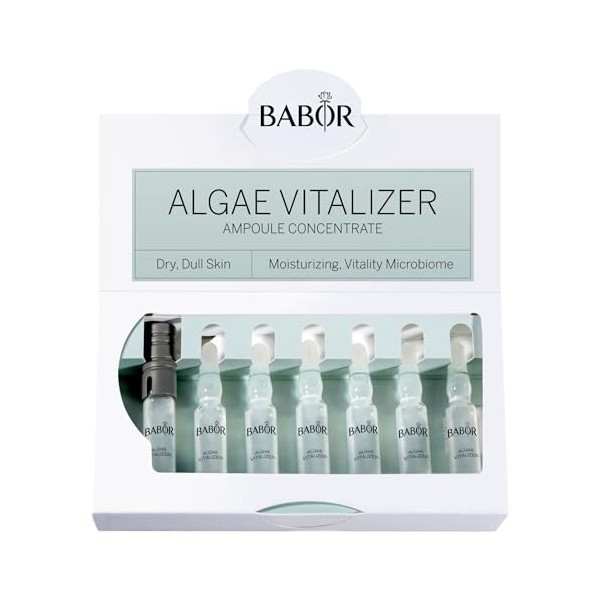 Babor Vitalisant Aux Algues Ampoules de Sérum pour Le Visage, avec Extrait D’Algues Vertes pour Un Teint Vivifié, Formule Vég