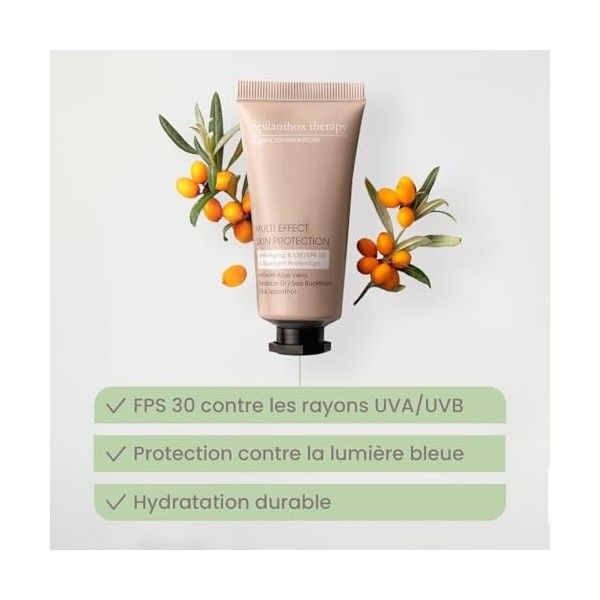 Spilanthox therapy - Multi Effect Skin Protection - Soin de la peau avec FPS 30 pour une protection anti-âge & anti-bleuissem