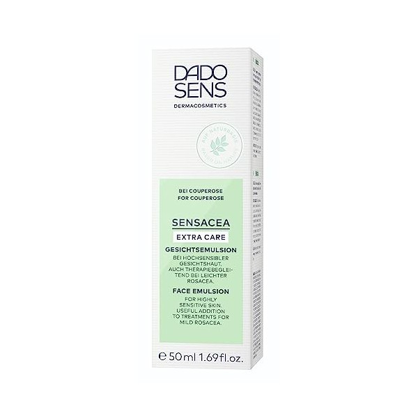 DADO SENS Sensacea Extra Care Crème anti-rougeurs pour le visage 50 ml – Soin spécial pour la rosacée et la couperose – Soula