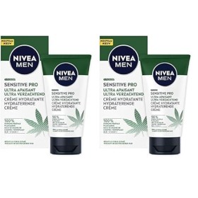 NIVEA MEN Crème hydratante visage ultra-apaisante Sensitive Pro 1 x 75 ml , Crème à l’Huile de Chanvre Bio, Soin homme à la 