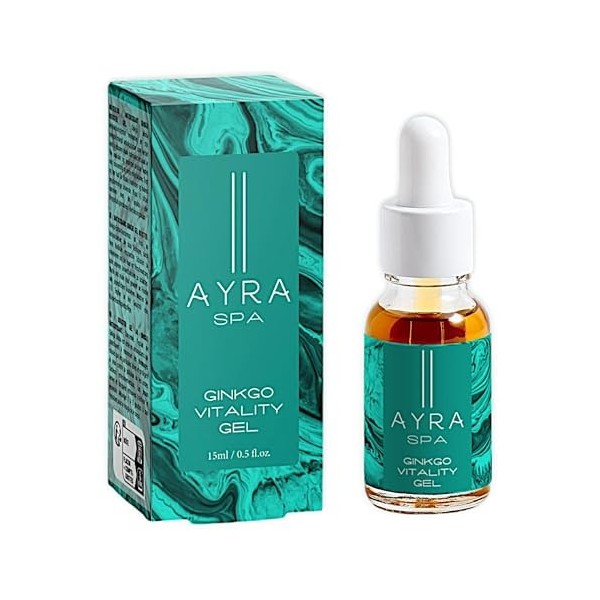 AYRA SPA - Ginkgo Vitality Gel | Booster antioxydant Supercharge pour les soins du visage et les crèmes faciales | Vegan & CO