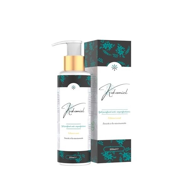 Kokomiel - Gel purifiant anti-imperfections - Purifie la peau - Réduit les Imperfections - Unifie le teint - Régule l’excès d