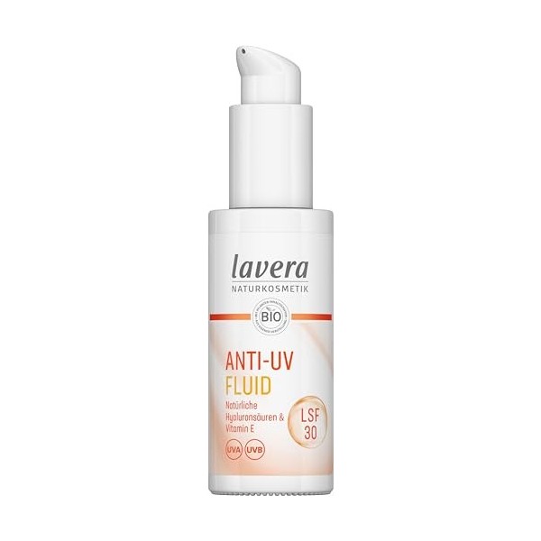 lavera Fluide solaire anti-UV SPF 30 - protège contre les rayons UV - protection minérale - contre le vieillissement cutané d