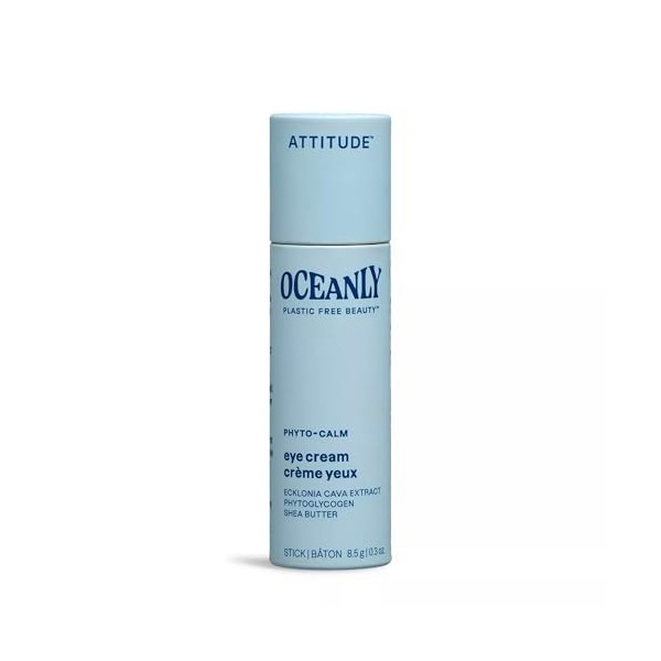 ATTITUDE Oceanly Crème Contour des Yeux, EWG Verified, Ingrédients à base de Plantes et de Minéraux, Végane et Sans Plastique