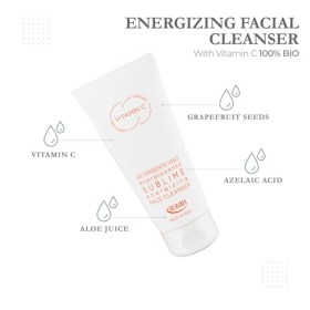 irsan Gel Détergent Visage Énergisant Éclaircissant avec Vitamine C, Bio et Végan. 100 ml